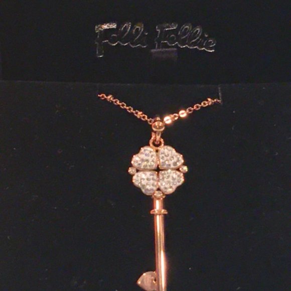 FOLLI FOLLIE Rose Gold-Plated Key Pendant Necklace - Picture 4 of 13